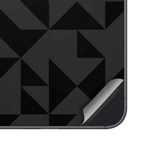 Black Geometric Galaxy S25 Skin